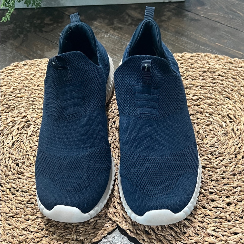 Skechers Men's Navy‎ Blue Slip-On Sneakers air, cool memory foam